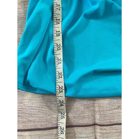 Miraclesuit Women's Blue Ruched Bodice Tankini Top - 10 - Picture 4 of 11